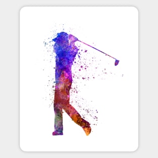 man golfer swing silhouette Magnet